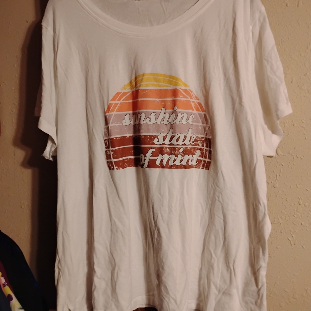 C&C California White Tee with Sunset Graphic